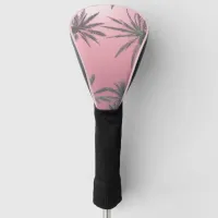 Pink Summer Sky and Palm Trees Golf Head Cover