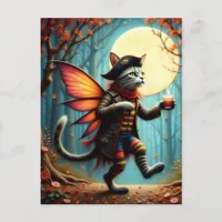 Adorable Pirate Kitty Fairy  Postcard