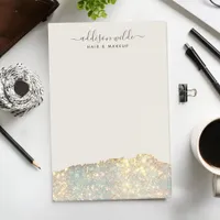 Holographic Signature Script Modern Glam Glitter Post-it Notes