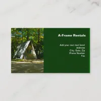 Camping in an A-Frame Cabin Business Card