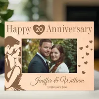 Happy Wedding Anniversary Couple Name Etched Frames