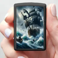 Pirate Ship In A Storm Zippo Lighter