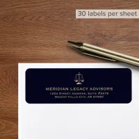 Return Address Labels with Justice Scale Logo