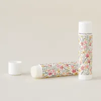 Pretty Watercolor Flowers Botanical Floral Pattern Lip Balm