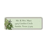 Herb Garden Return Address Label