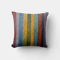 Beautiful multi colored ice crystal feathered  throw pillow