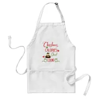 christmas calories dont count funny holiday quote adult apron