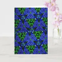 Floral Blue & Green Kaleidoscope Friend Birthday Card