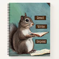 Read, Write, Repeat Squirrel Reading a Book