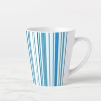 Blue Beach Color Stripes Latte Mug