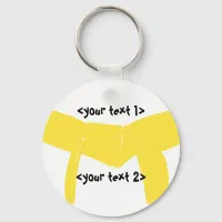 Martial Arts Yellow Belt Keychain