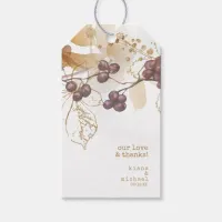 Golden Autumn Wedding Berries ID655 Gift Tags