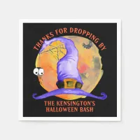 Cute Halloween Thanks for Dropping By Witch Hat Napkins