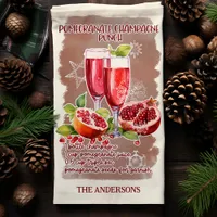 Pomegranate Punch Christmas Cocktail Recipe Kitchen Towel