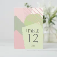 Color Block Wedding Table Numbers Spring ID740