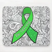 Lyme Disease Awareness Be Strong Ribbon Mouse Pad