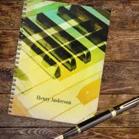 Modern Piano Keyboard Musical Instrument Custom Notebook