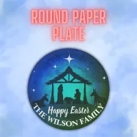 Nativity Scene - Happy Easter | Paper Plates