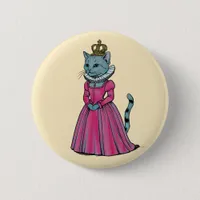 Tudor Cat Queen Mouser History buff Button