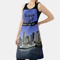 Pacific Northwest Seattle Ferry Super Chef Long Apron