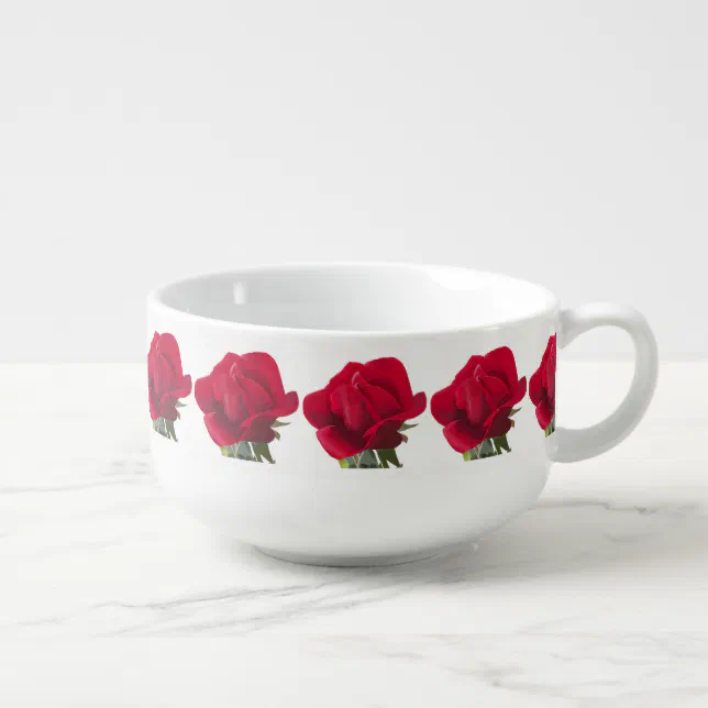 Rose rouge - Red rose  Soup Mug