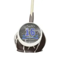 City Lights Sweet Sixteen Blue ID118 Cake Pops