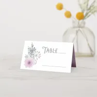 Watercolor Bouquet Wedding Table Lilac ID654 Place Card