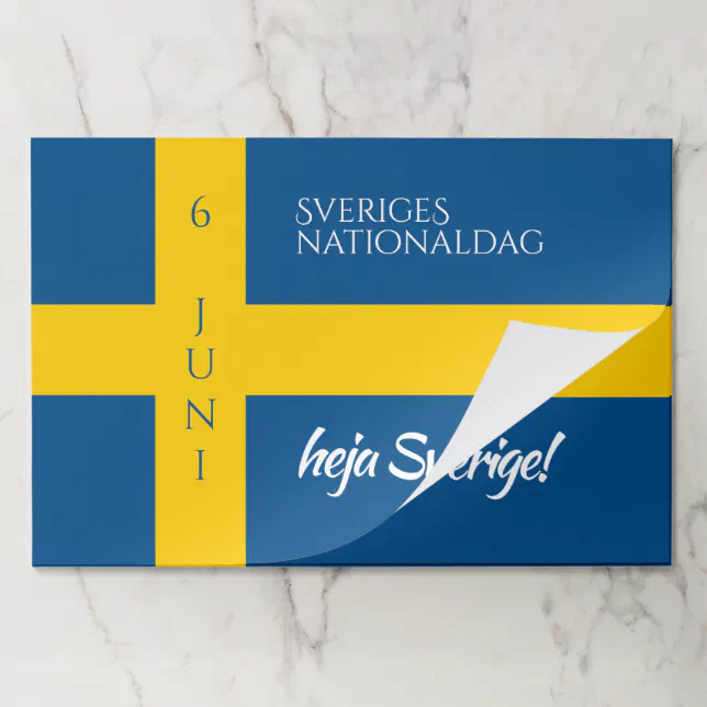 Sveriges Nationaldag Swedish National Day Flag Paper Pad