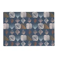 Bold Caribbean Tribal Mudcloth: Navy Blue, Boho Placemat