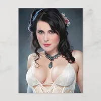 Lacy White Lingerie Postcard