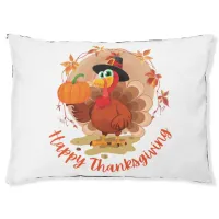 Happy Thanksgiving Typography Pet Bed