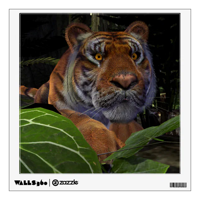Tiger Crouching in the Jungle Wall Decal
