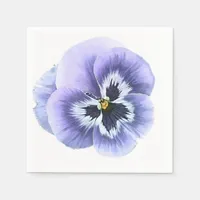 Pansy Face Purple Paper Napkins