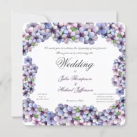 Romantic and Poetic Pastel Lilac Watercolor Invitation