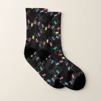 Christmas Light String Colorful Light Bulbs Socks