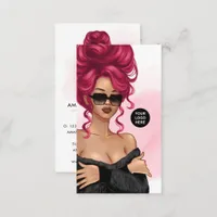 Red Haired Woman Business Card