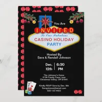 Christmas Las Vegas Casino Style Holiday Party Invitation