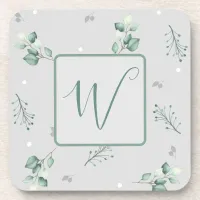 Briannamae Botanical Gray Small Print Coaster