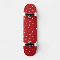 Christmas Trees and Snowflakes Skateboard