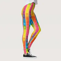 [Fun with Stripes] Pattern #6c  Rainbow Hearts  Leggings