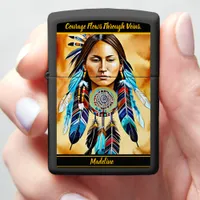 Indigenous Warrior Adorned: Native Flair Zippo Lighter