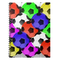 Multicolored American Soccer or Football Notebook