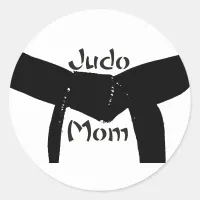 Martial Arts Black Belt Judo Mom Sticker