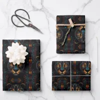 Wild Black Panther Portrait Wrapping Paper Sheets