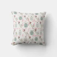 Enchanted Garden Beetle Throw Pillow