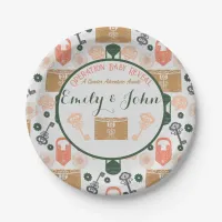 Escape Room Gender Reveal Baby Shower Paper Plates