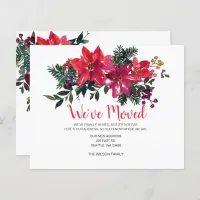 Budget Poinsettia Berries Weve Moved Holiday Cards