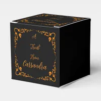 Halloween Pumpkin Orange Personalized Favor Boxes