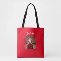 Personalized Photo and Name Child's Tote Bag