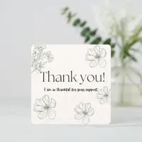 Gratitude Blossoms - Minimalist Thank You Card
